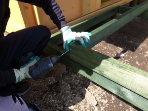 ウッドデッキの基礎